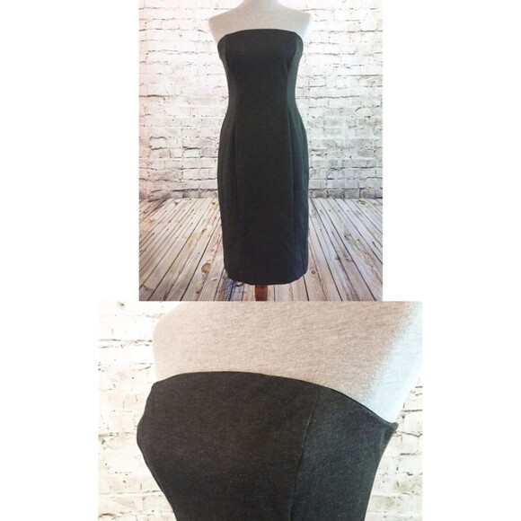 Spiegel Pointe Knit Women's Dress Strapless NWT Gray Signature Sleeveless 14 - Picture 2 of 7